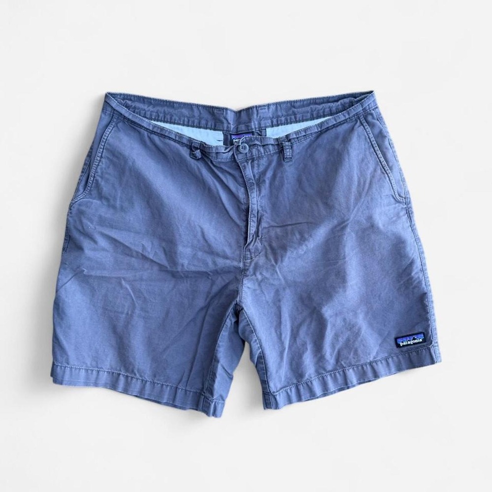 Patagonia Mens Organic Cotton Shorts Grey Relaxed Fit Size 36 Outdoor Casual